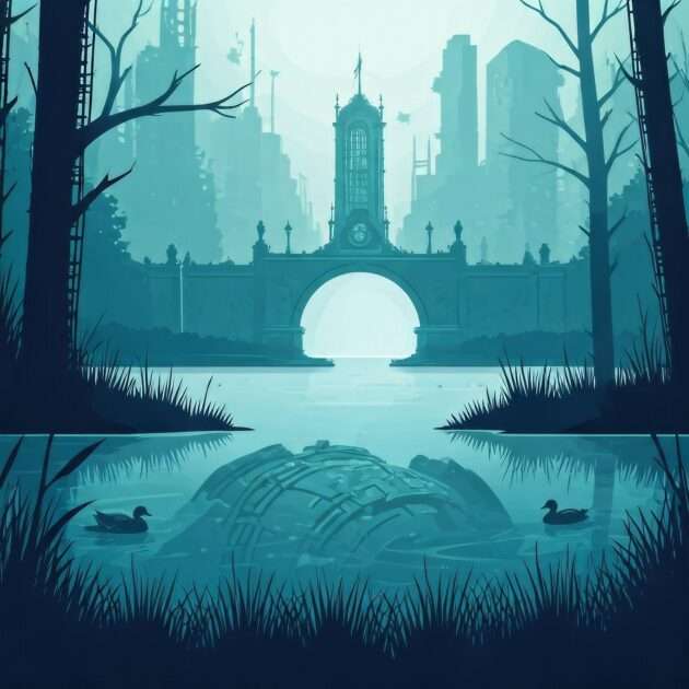 The duck pond keeps its secrets at the shallow end