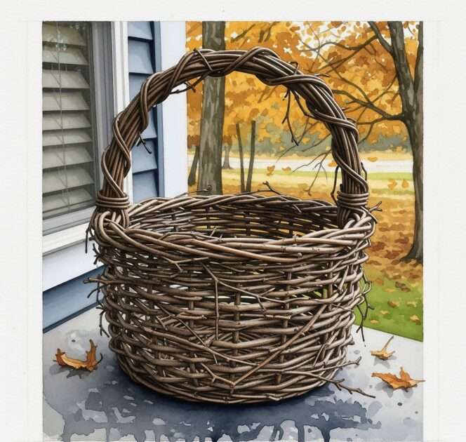 The simple work of the woven basket home project